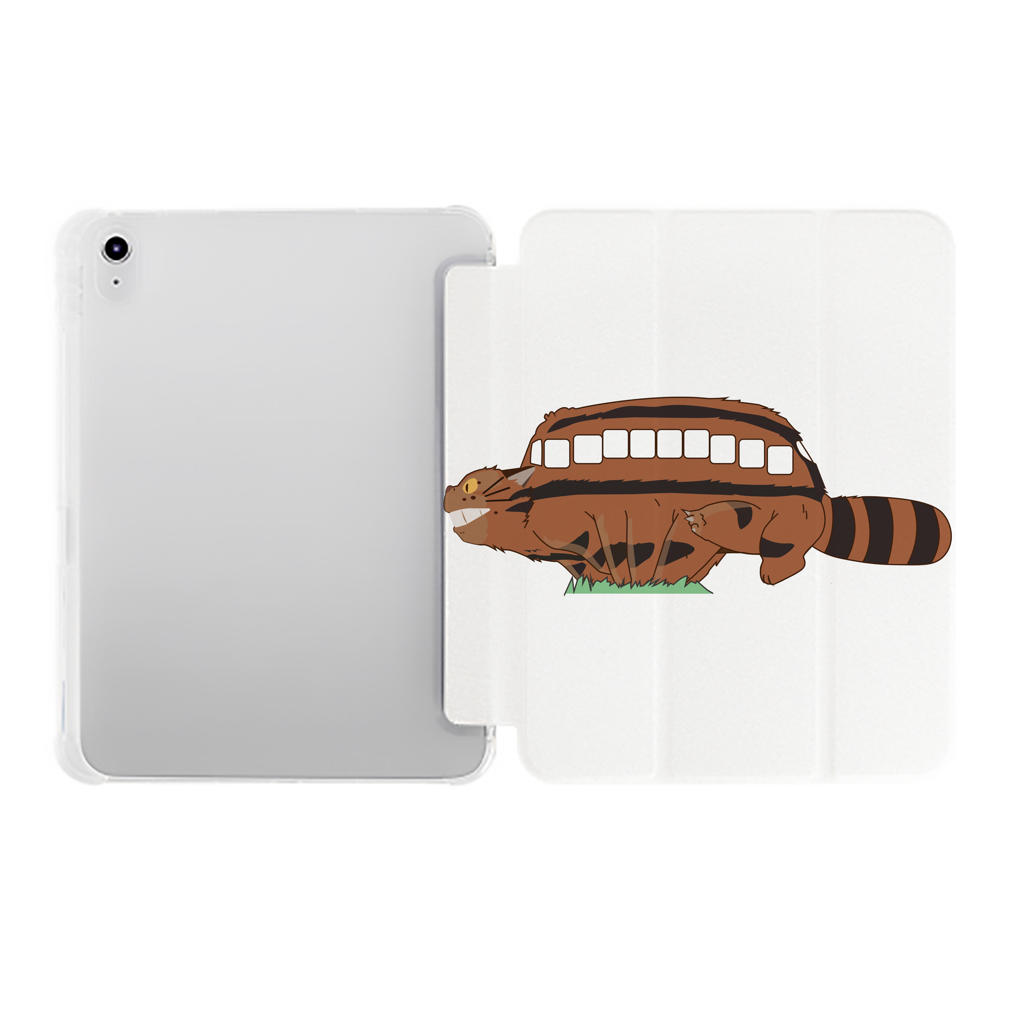 （画像用） となりのトトロ 草壁メイ 草壁サツキ My Neighbor Totoro Satsuki Kusakabe Mei Kusakabe IPad ケース ペン収納付き 三つ折りスタンド PUレザー×シリコン 対応機種9.5/10.5/10.9インチ
